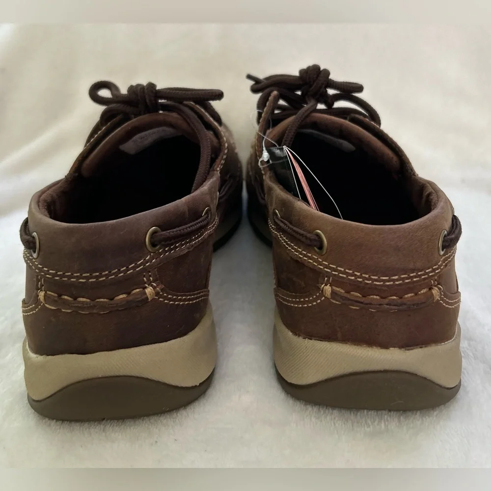 Rockport Works Sailing Club Brown Size 10.5 WIDE Boat Shoes Leather RK6736 NEW